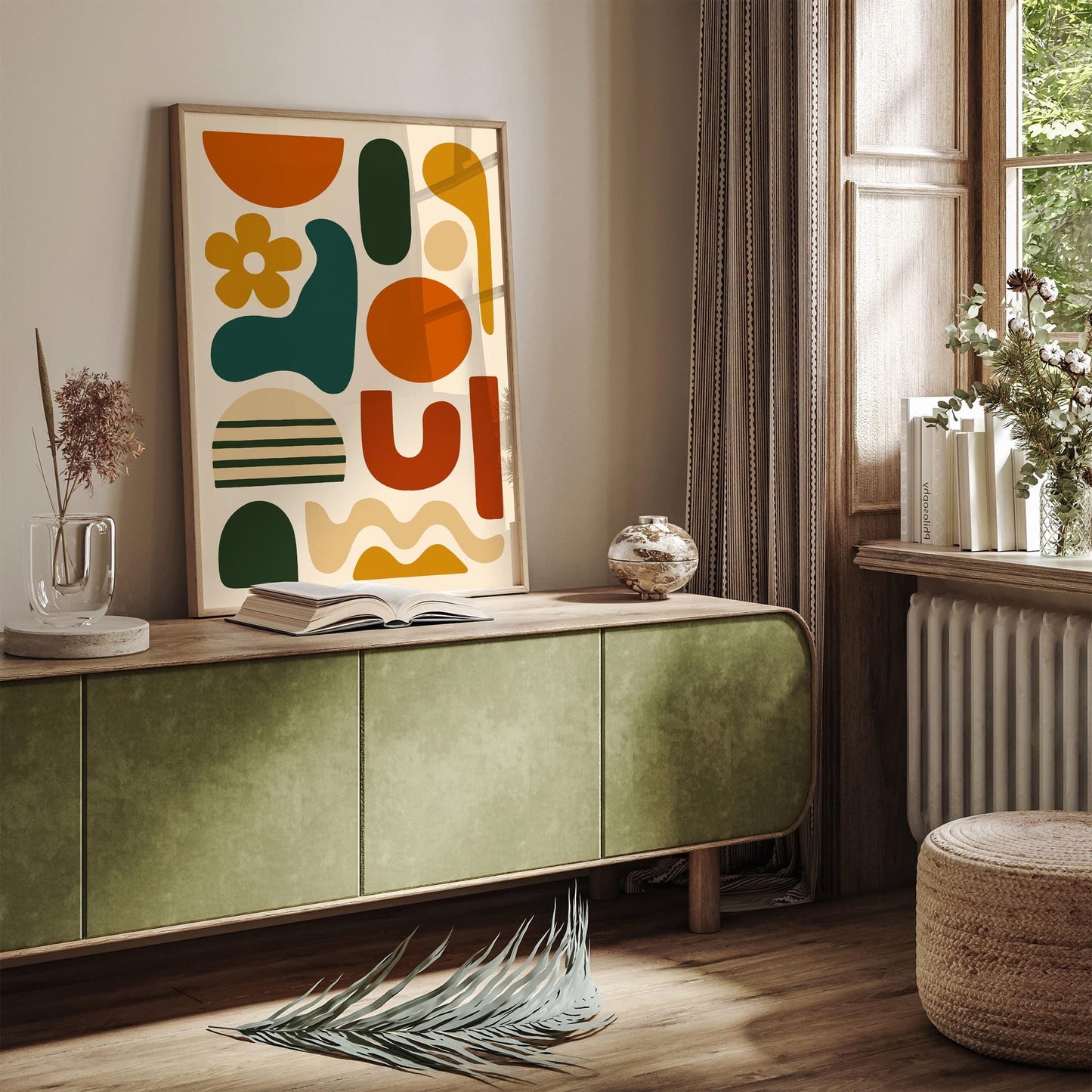 Abstract Mid Century Modern Wall Art Print
