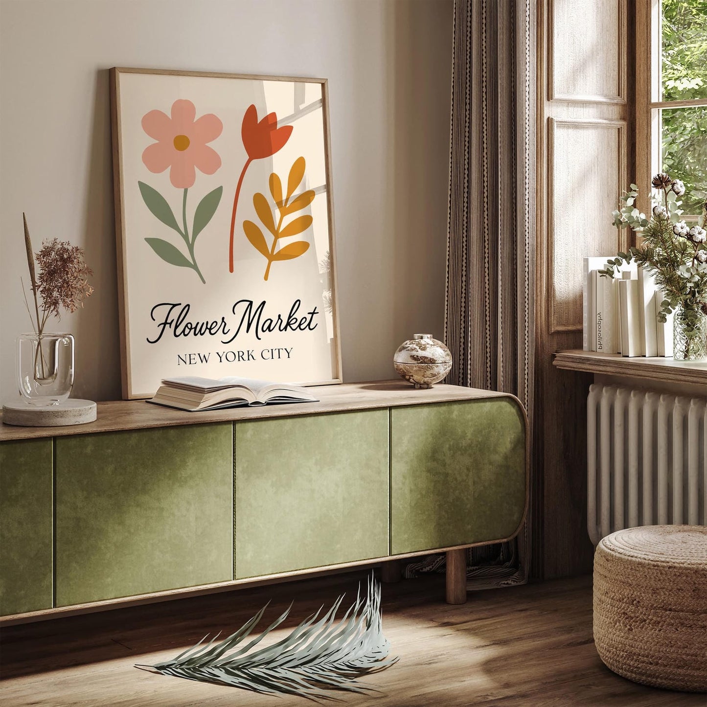 Flower Market NYC Poster - Aesthetic Wall Art Print