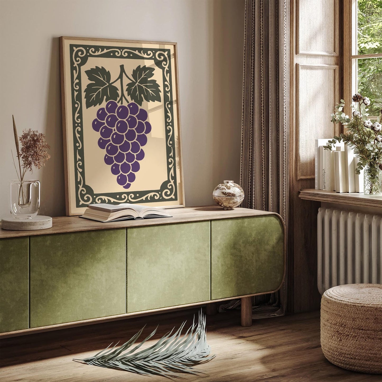 Bunch of Grapes Art Print - Kitchen Victorian Style Wall Art