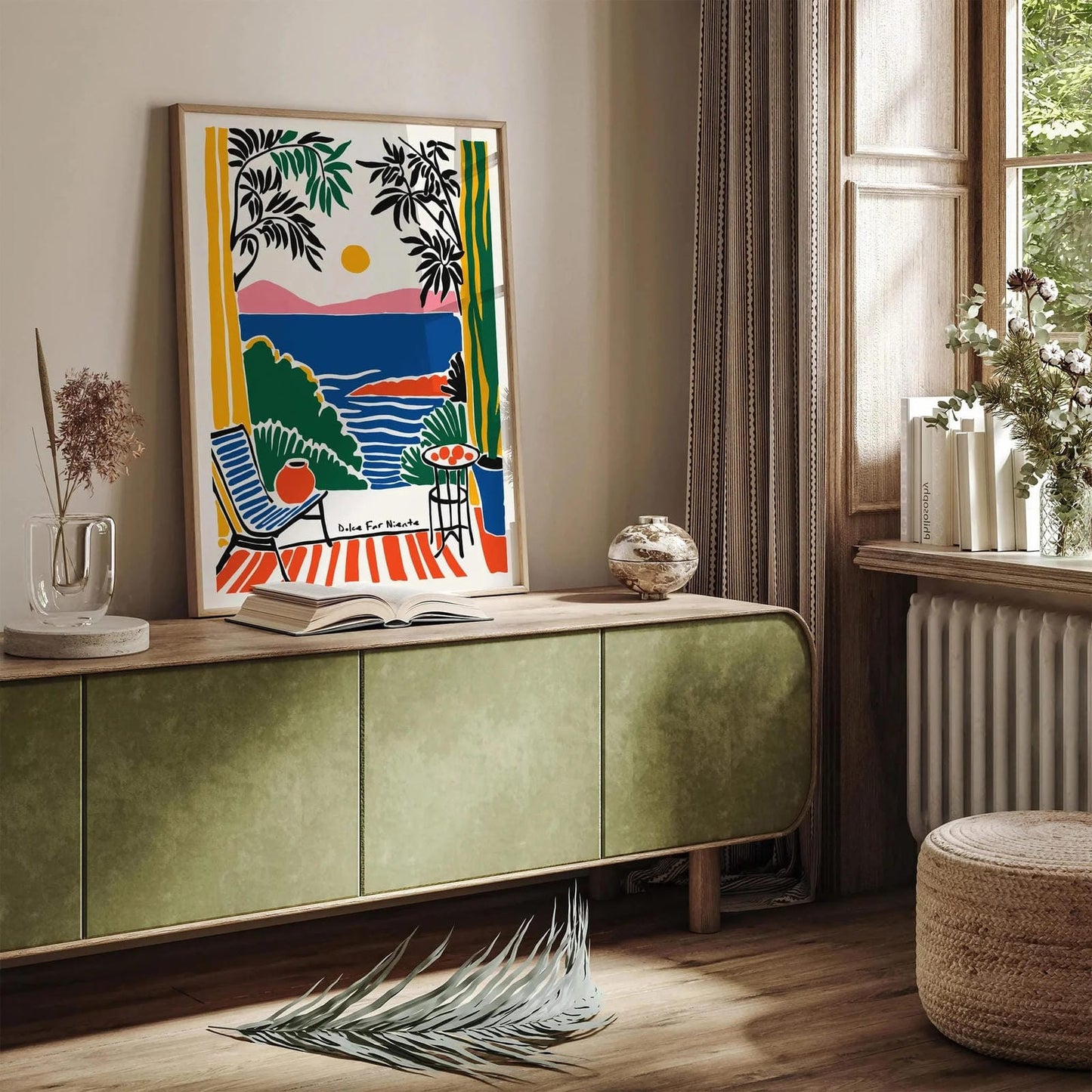 Dolce Far Niente Colorful Italian Landscape Print