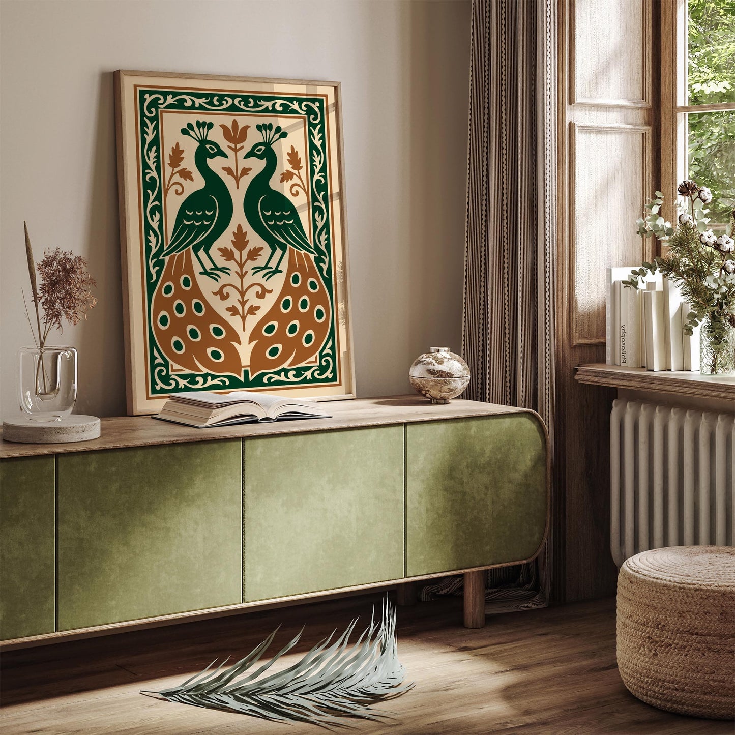 Vintage Art Nouveau Peacock Art