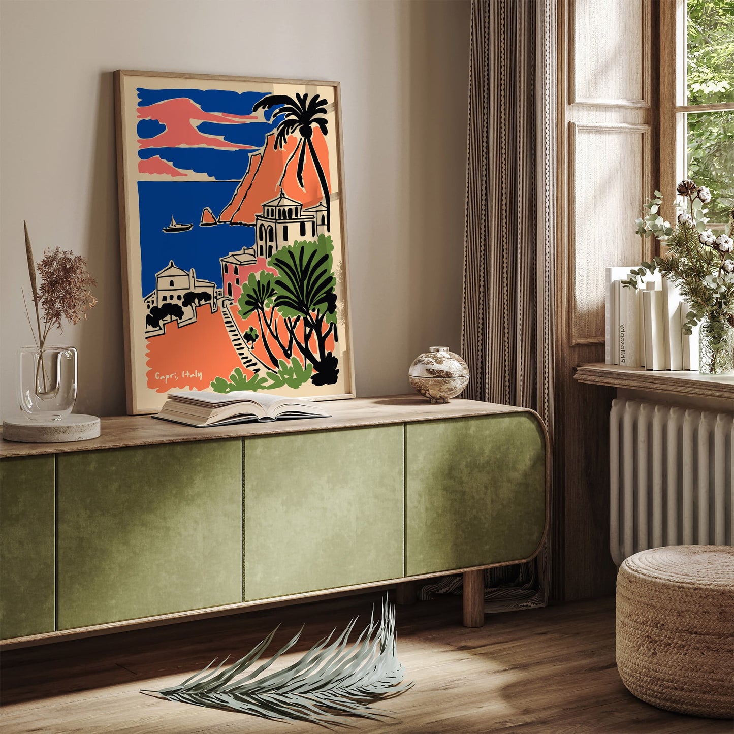 Capri Italy Colorful Landscape Poster