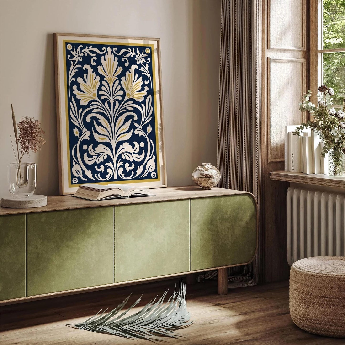 Elegant Rococo Botanical Print
