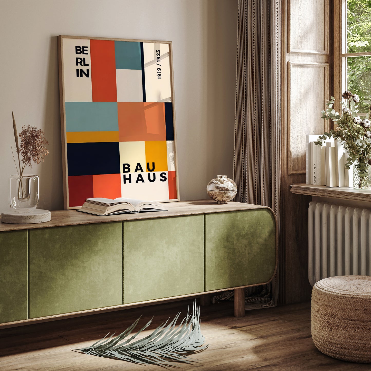 Retro Colors Bauhaus Geometric Poster