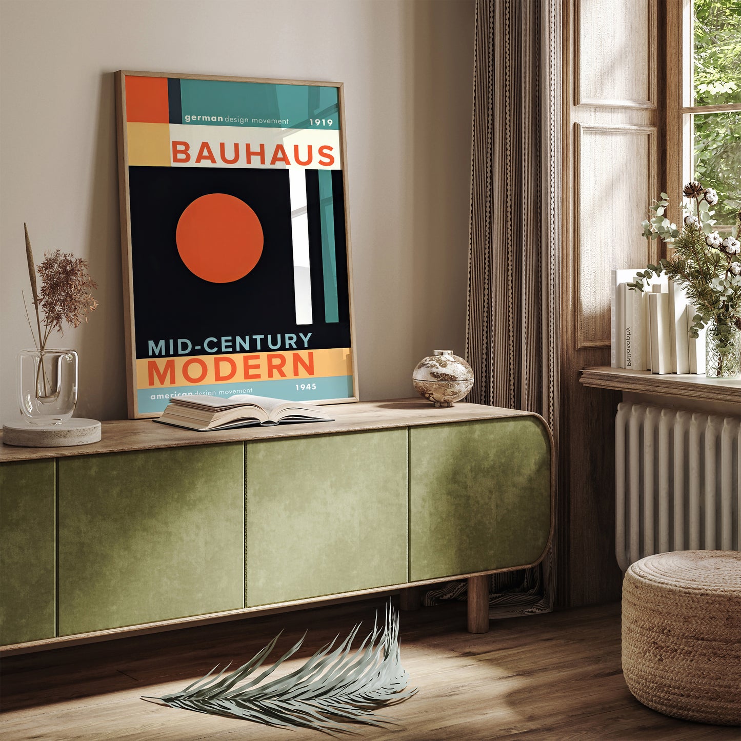 Mid Century Modern Bauhaus Retro Poster