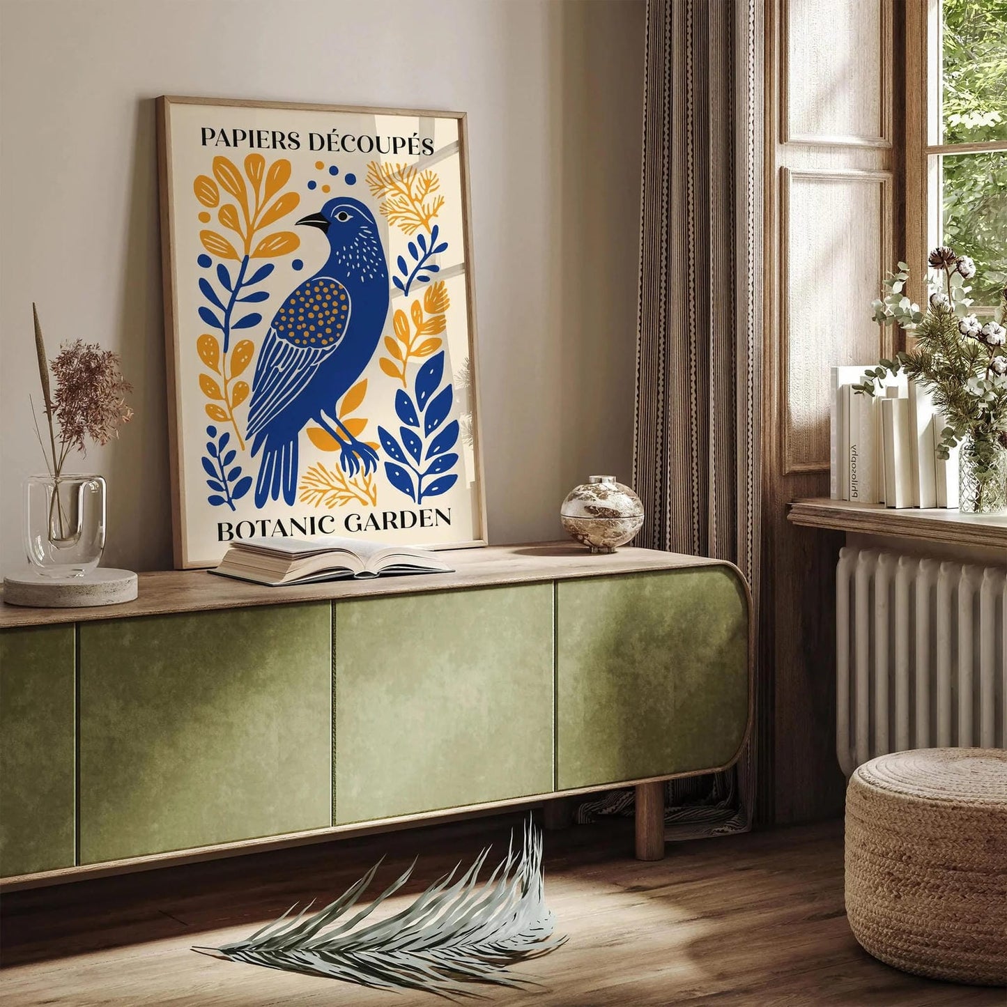 Botanic Garden Paper Cut Poster – Nature Wall Art Print