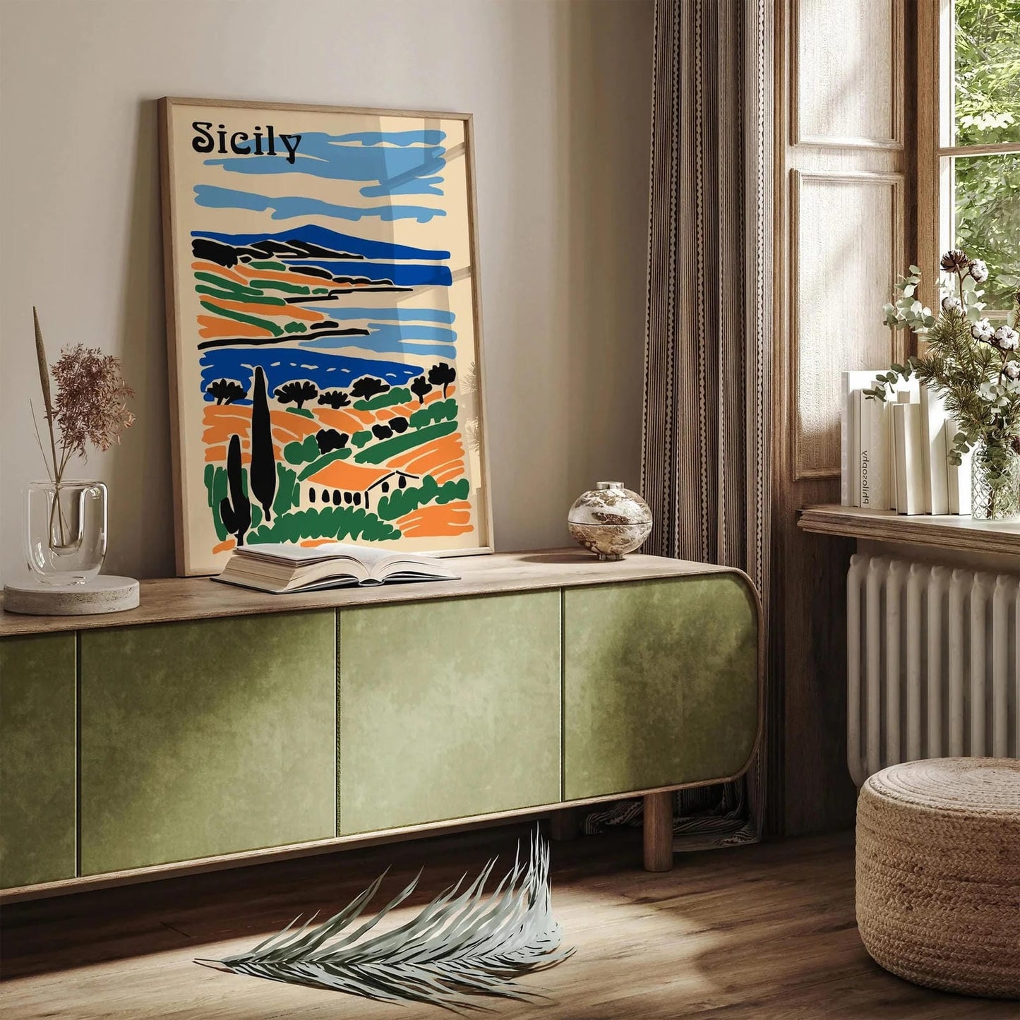 Sicily Tropical Scenic Poster