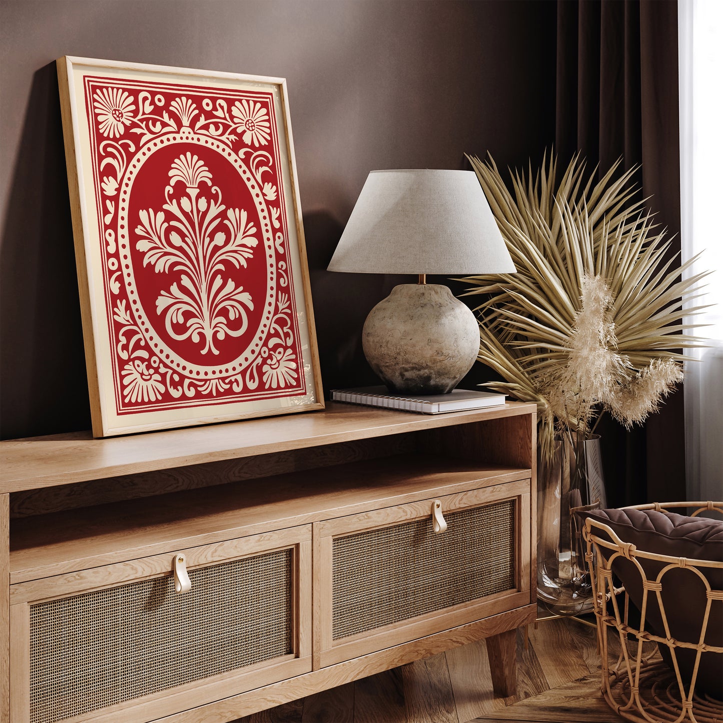 Rococo Floral Art Print - Elegant Wall Art