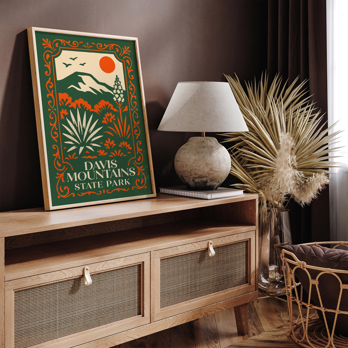 Davis Mountains State Park Texas Travel Poster