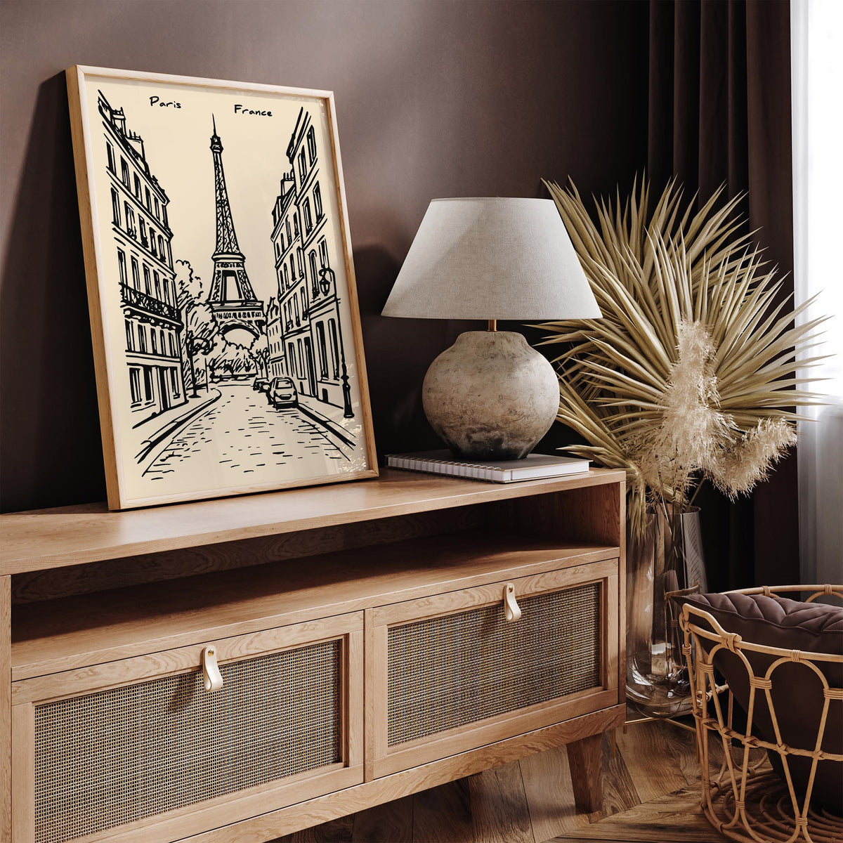 Paris France Cityscape Travel Poster