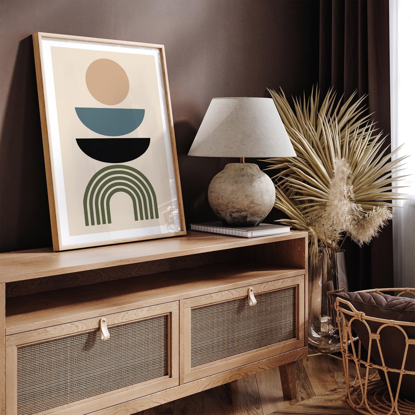 Modern Geometric Poster - Mancave Wall Decor