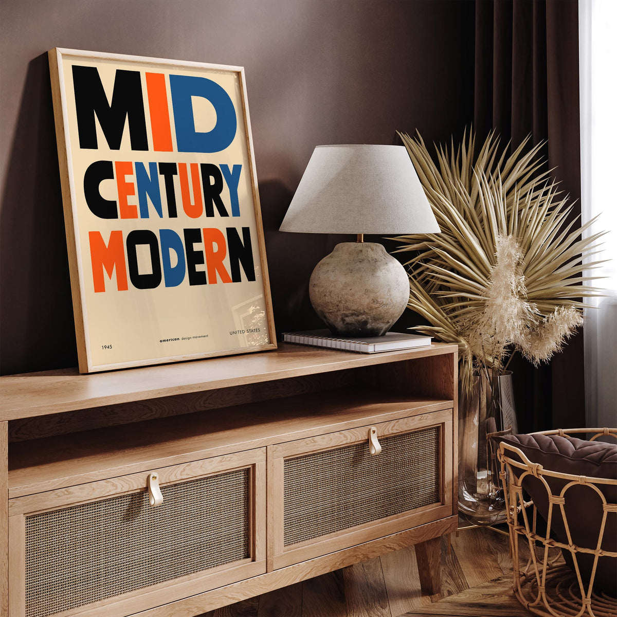 Mid Century Modern American Art Poster
