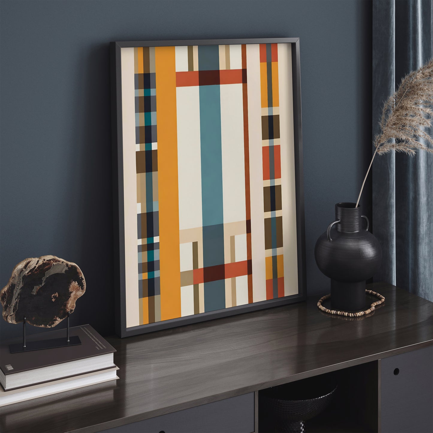 Retro Checkered Print - Farmhouse Wall Decor