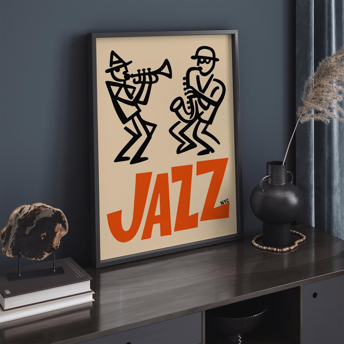 Retro NYC Jazz Music Poster