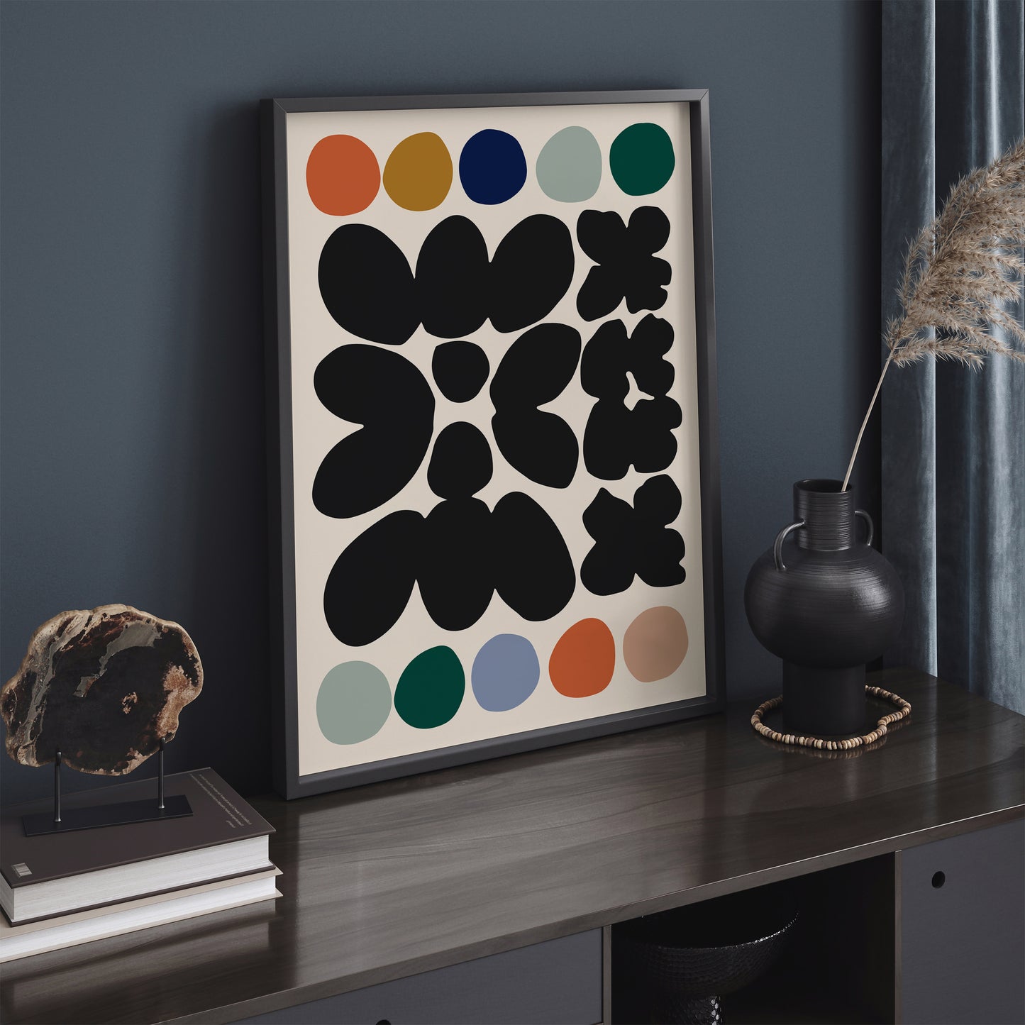 Mid Century Modern Abstract Poster Print - Retro Wall Art