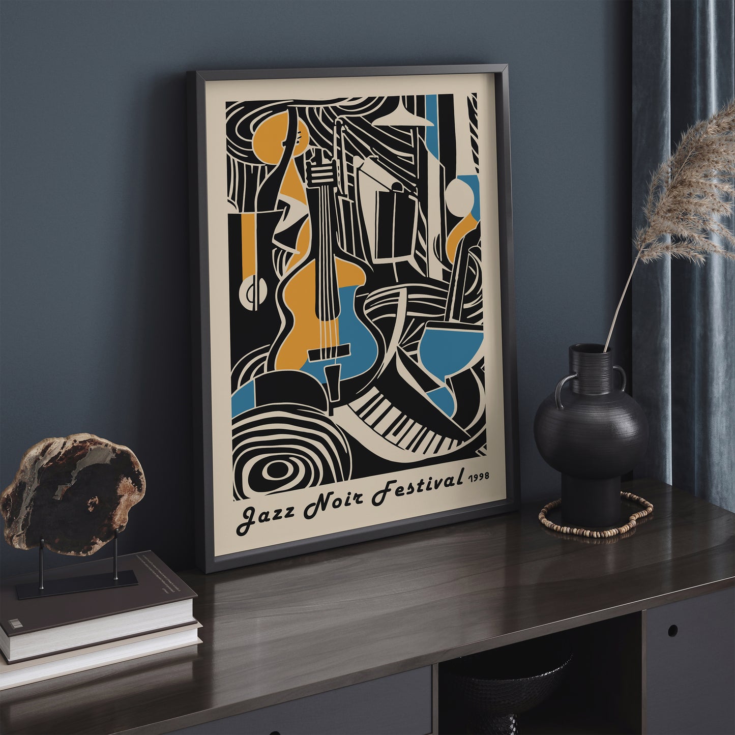 Jazz Noir Festival Music Art Print