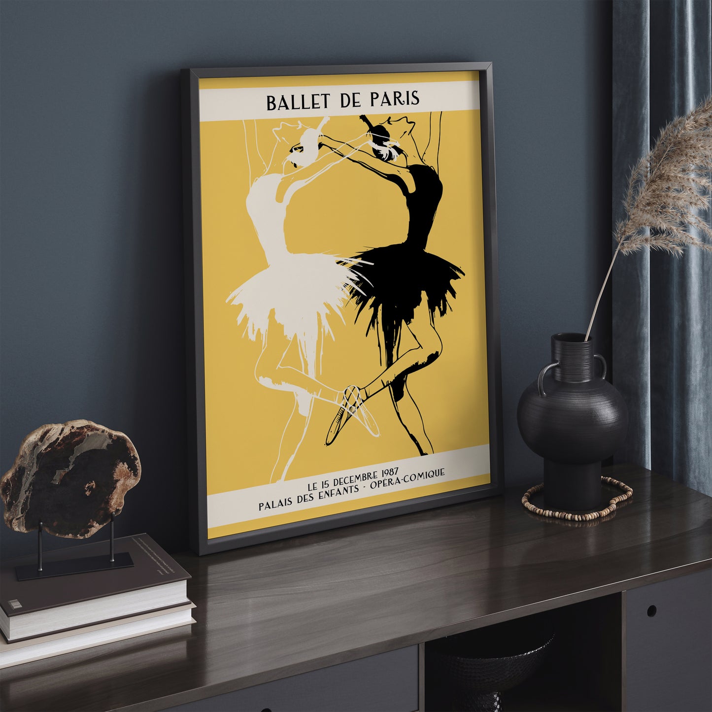 Retro Ballerinas Wall Art - French Ballet Poster