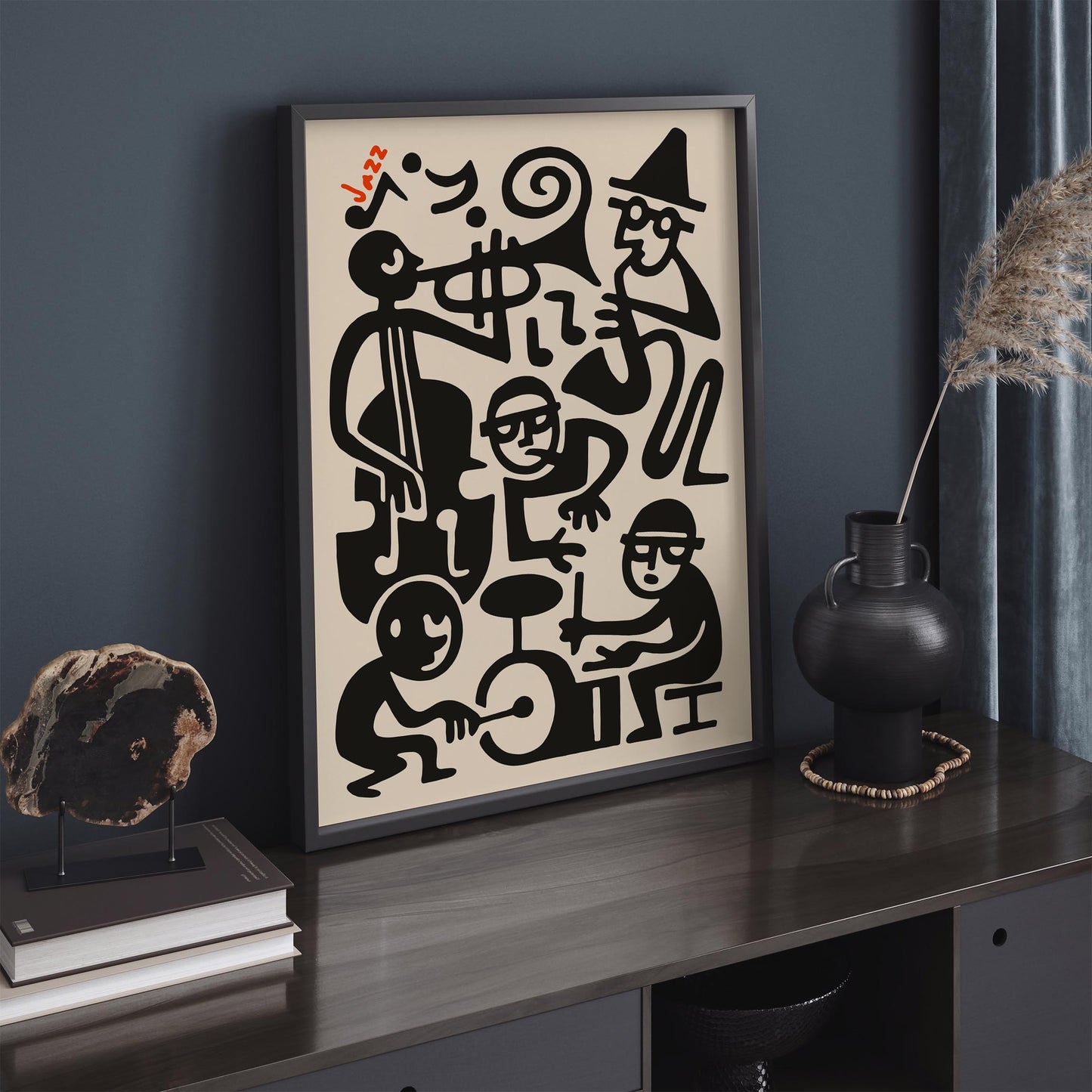 Jazz Band Poster - Abstract Music Print