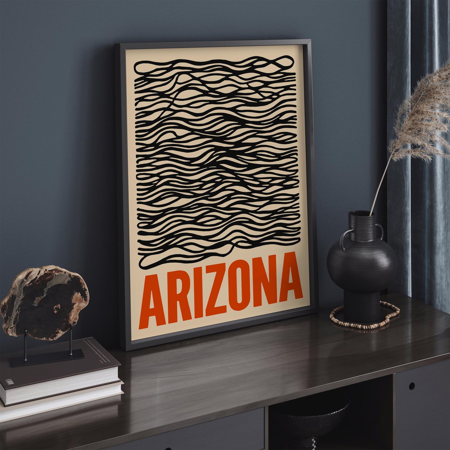 Arizona Abstract Poster - Mid Century Modern Wall Art