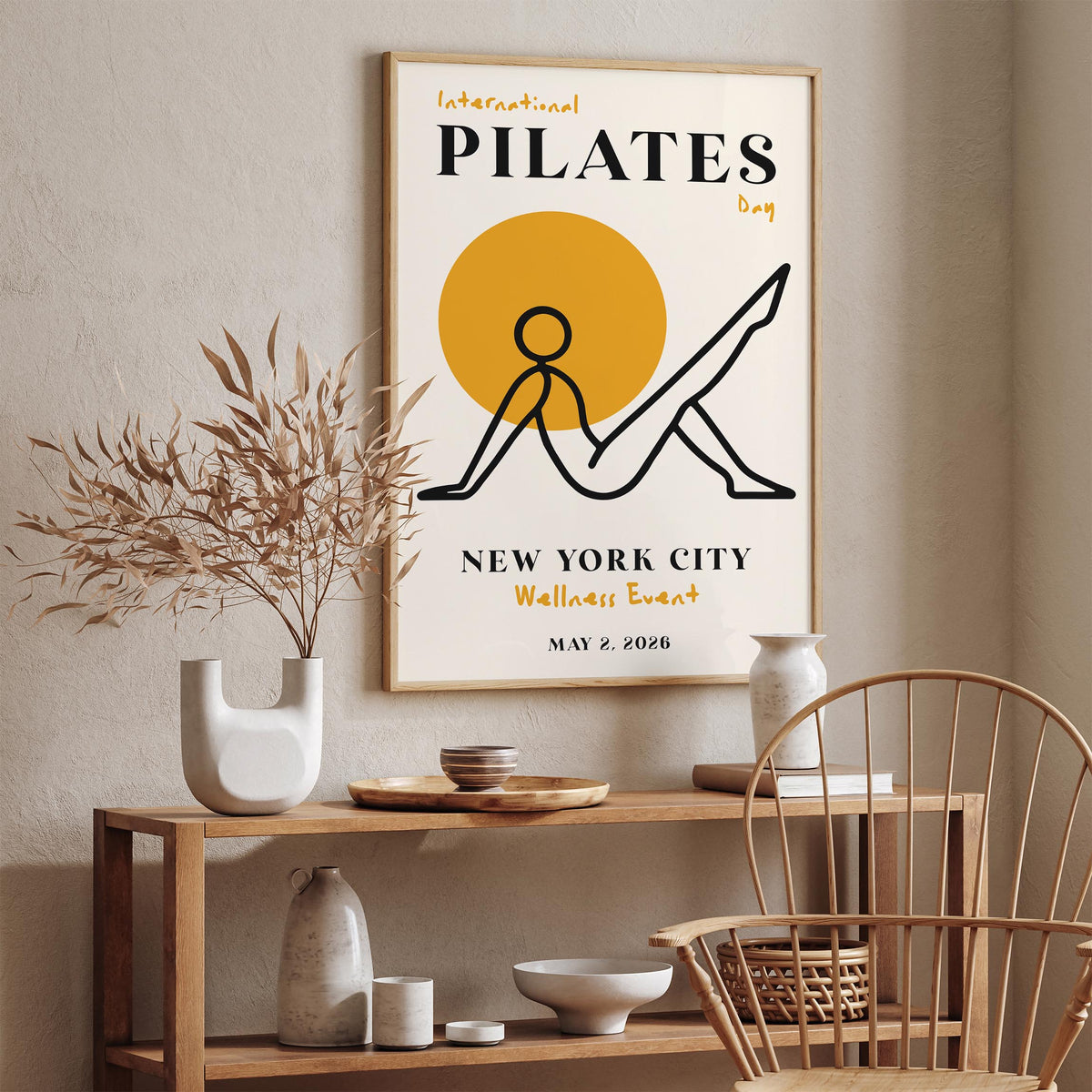 International Pilates Day NYC Art Poster