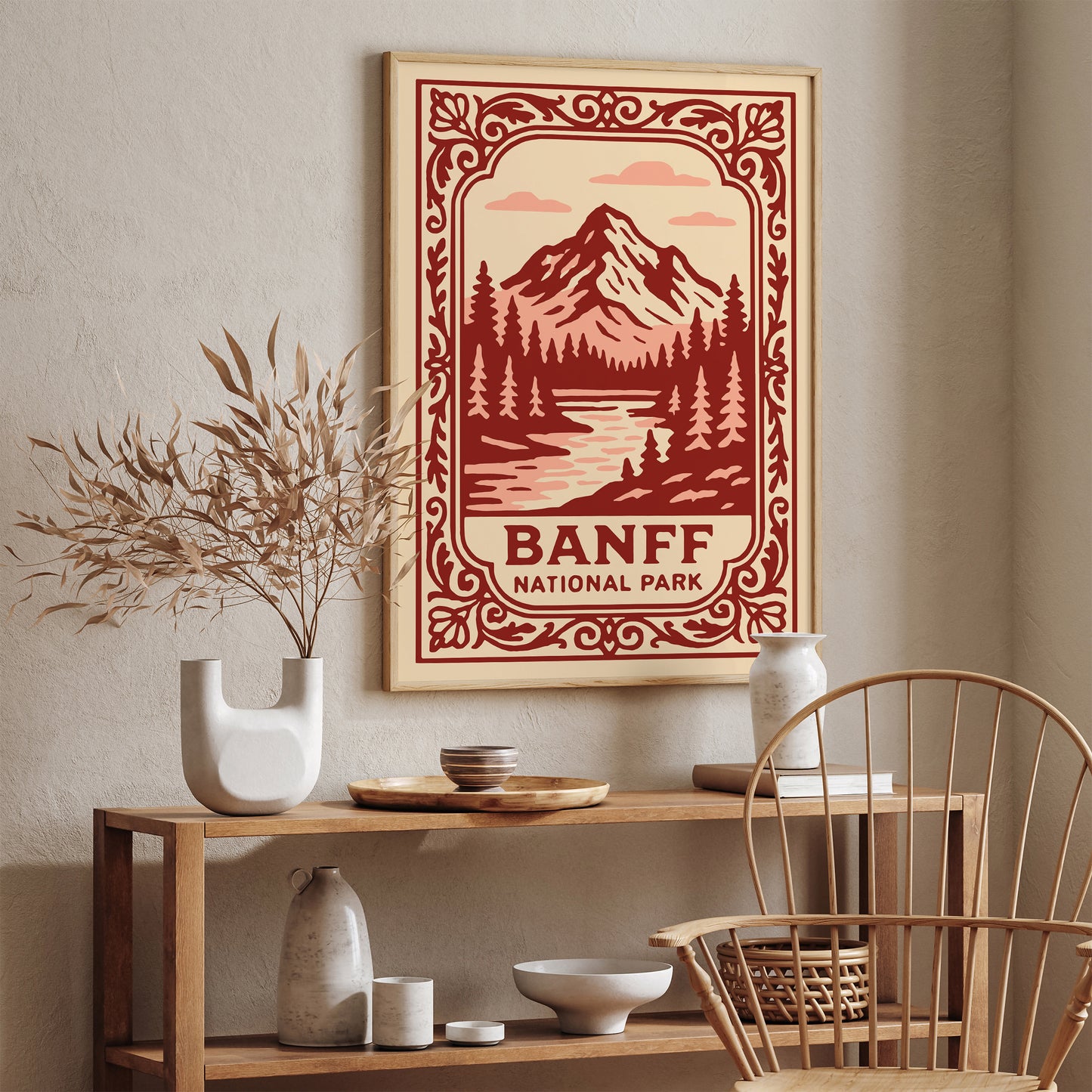 Banff National Park Poster - Rococo Landscape Travel Print