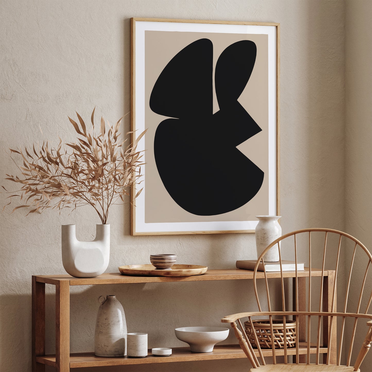 Big Black Shape Wall Art