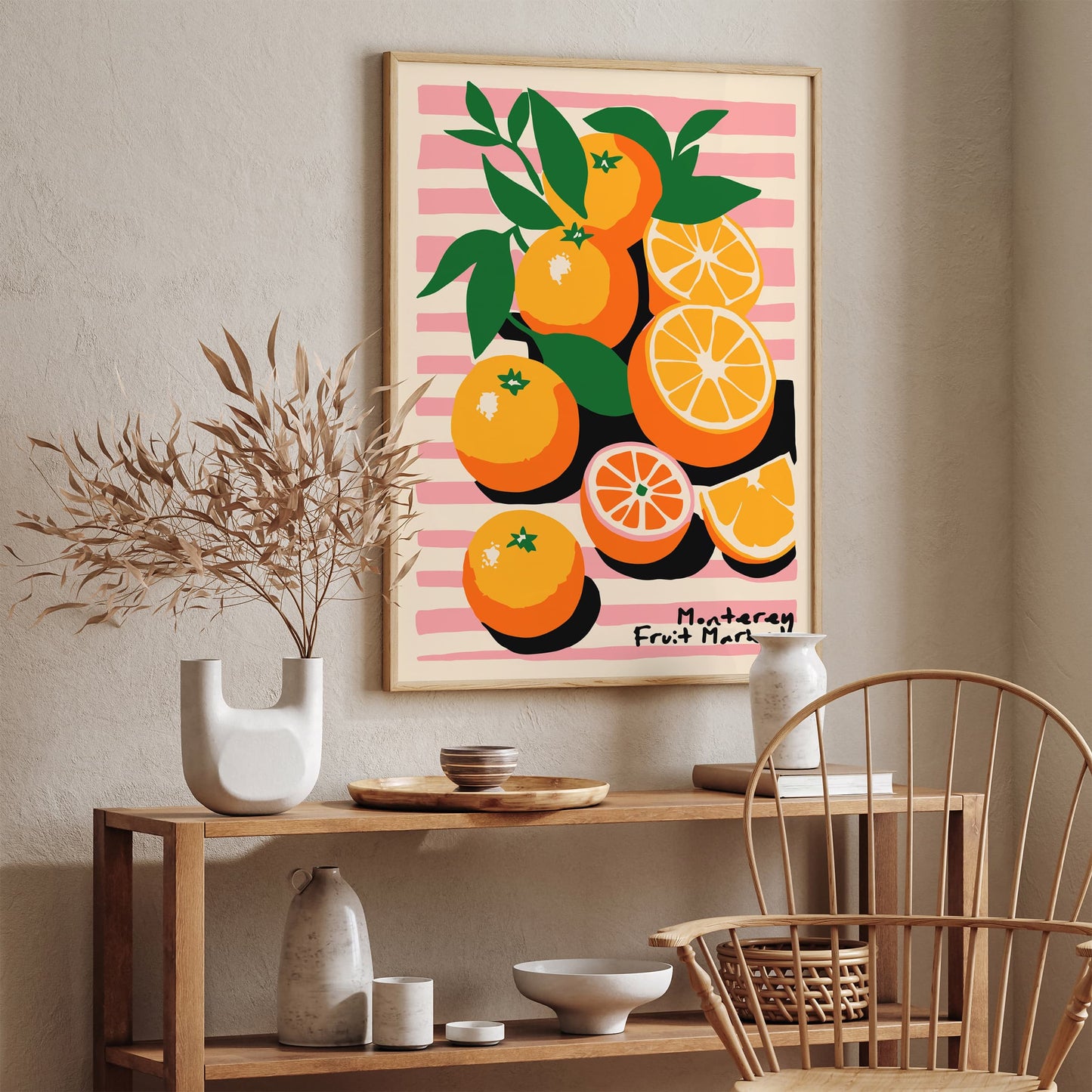 Monterey Fruit Market Oranges Poster