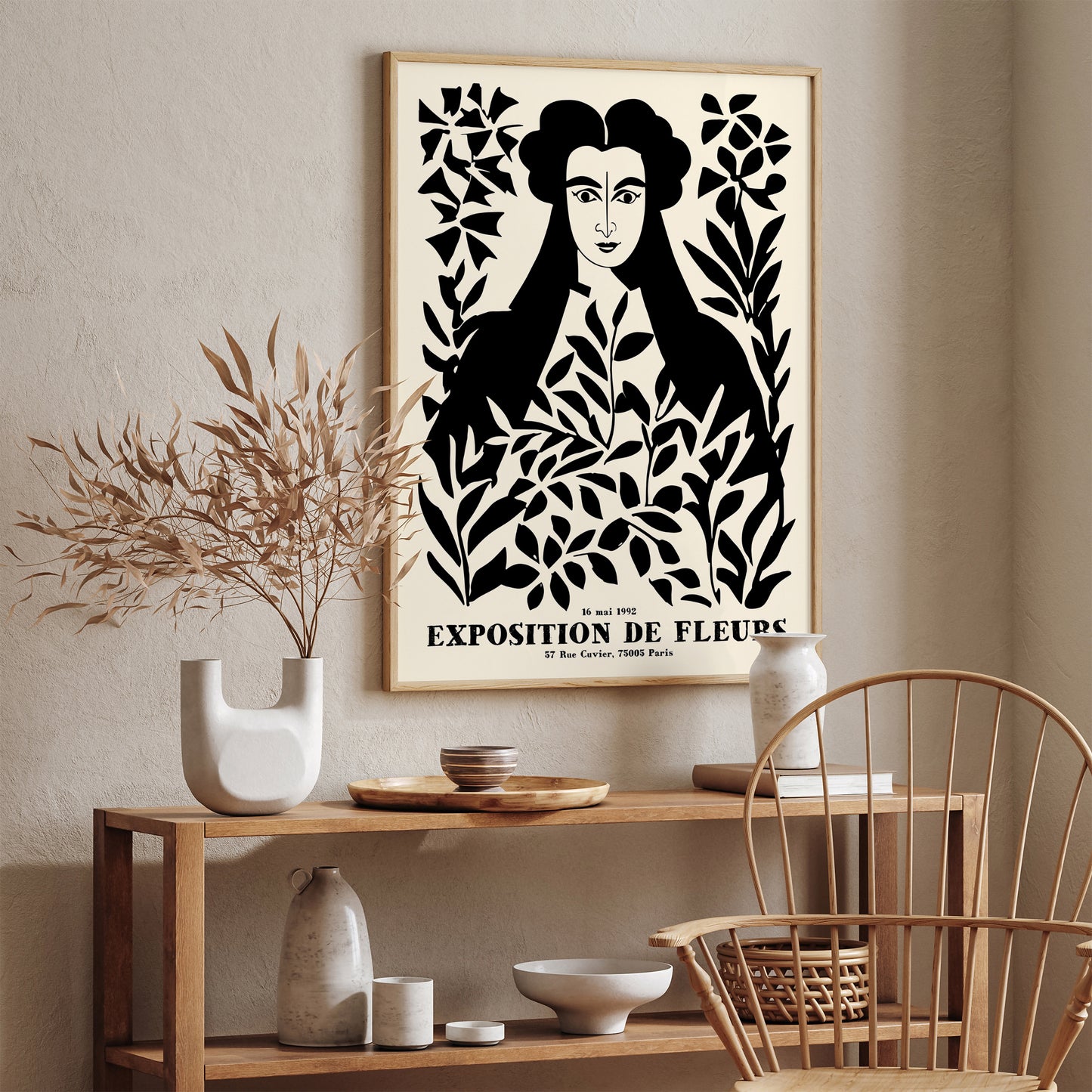 French Floral Exhibition 1992 Vintage Poster