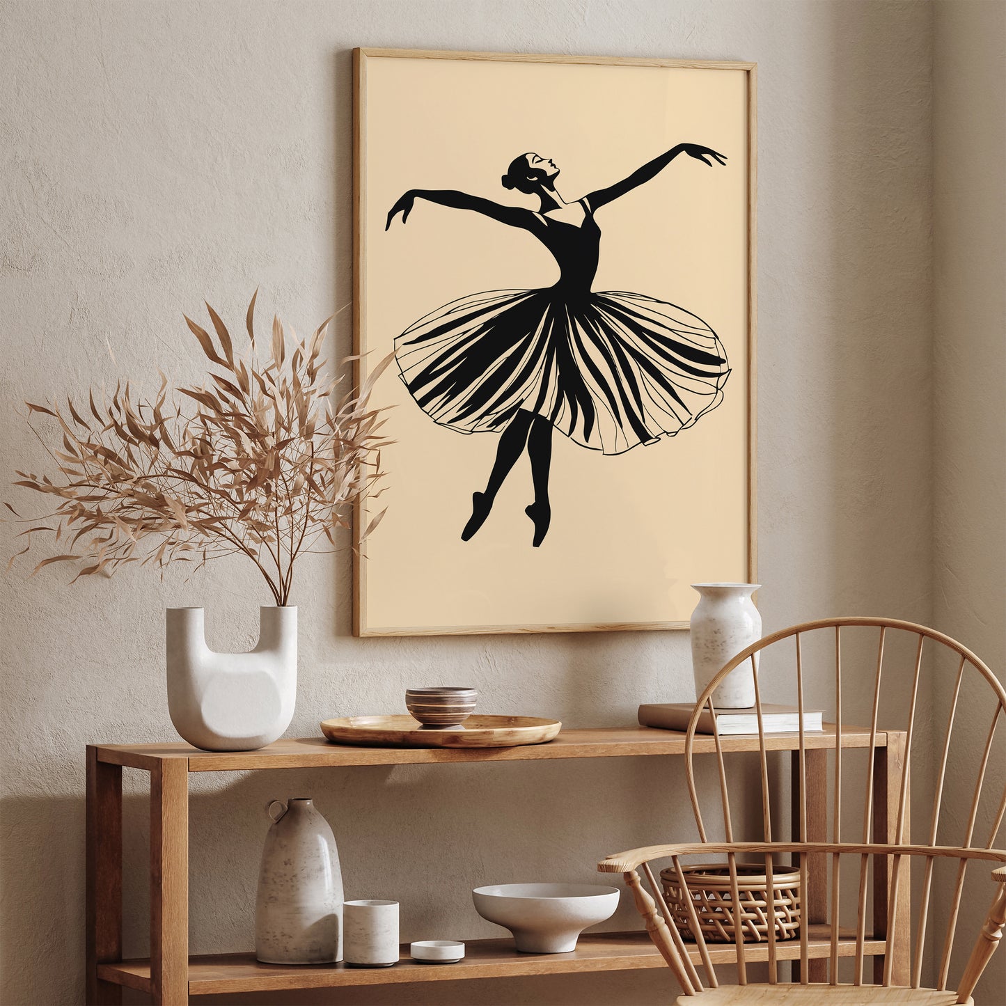 Black Ballerina Art Print