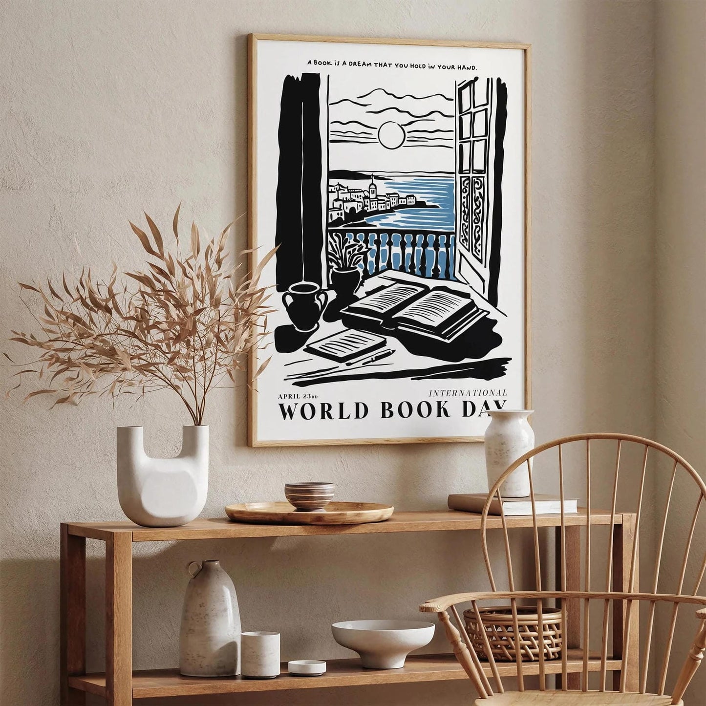 World Book Day Art Print, Literary Poster Gift