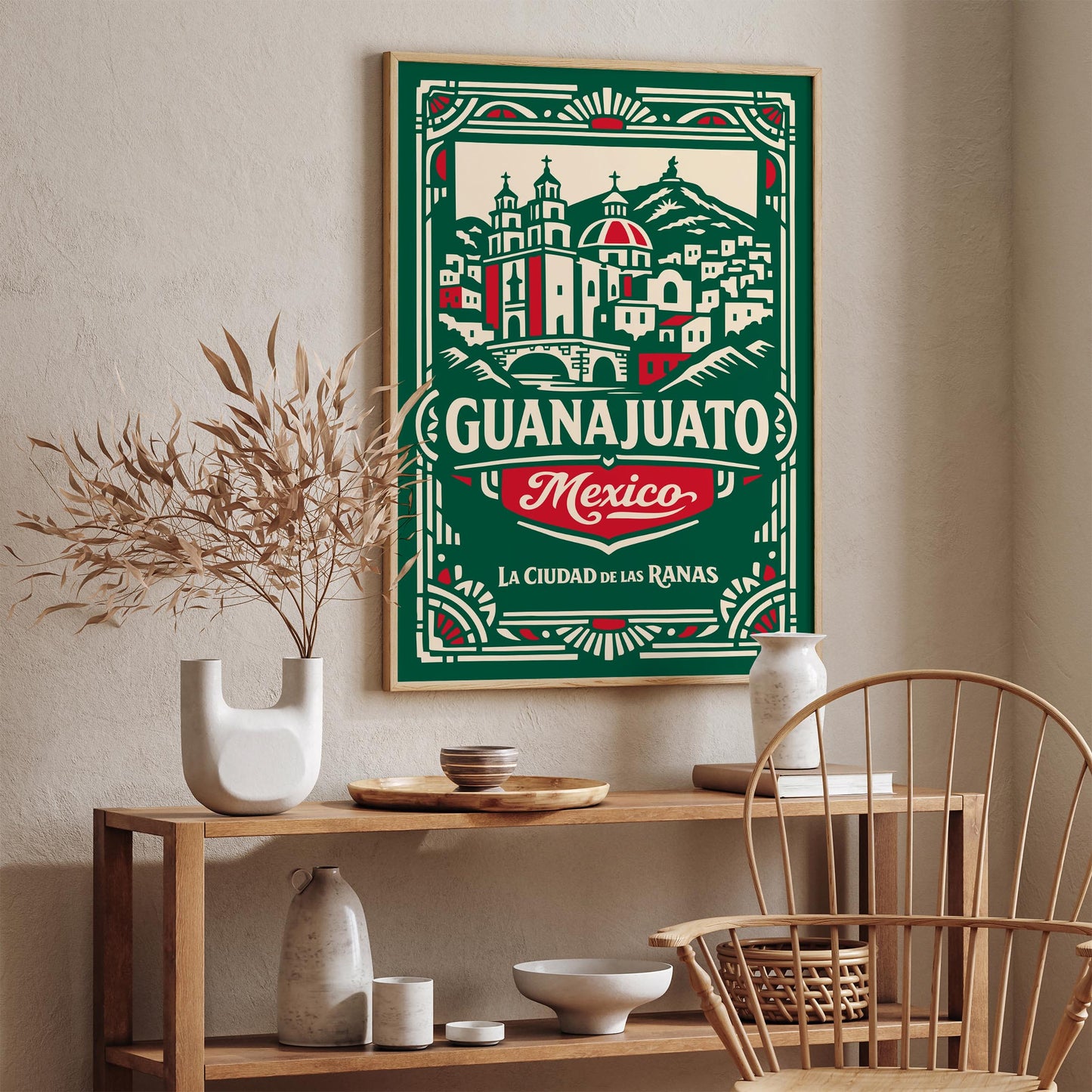 Guanajuato Mexico Cityscape Wall Art Poster Print