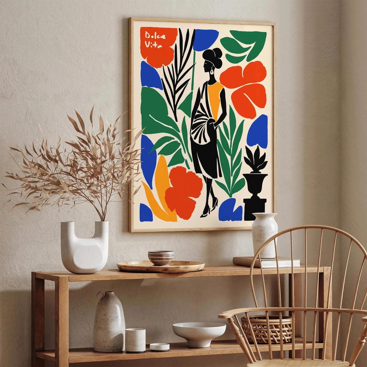 Dolce Vita Colorful Abstract Wall Art Print