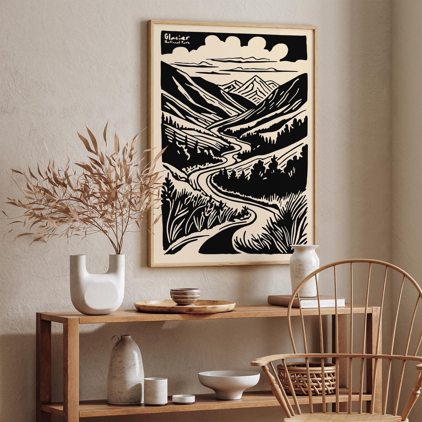 Glacier National Park Poster - Montana Travel Wall Art Print