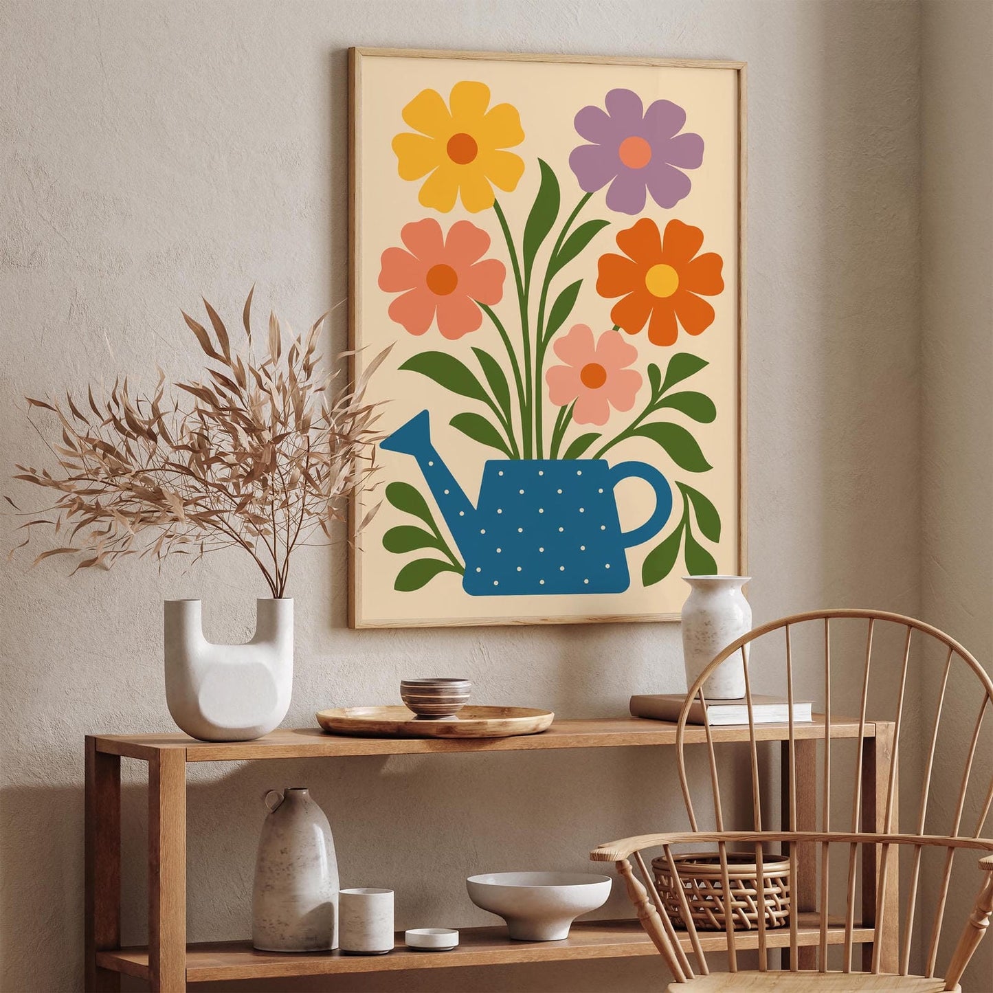 Bouquet of Flowers Poster - Farmhouse Kitchen Wall Decor