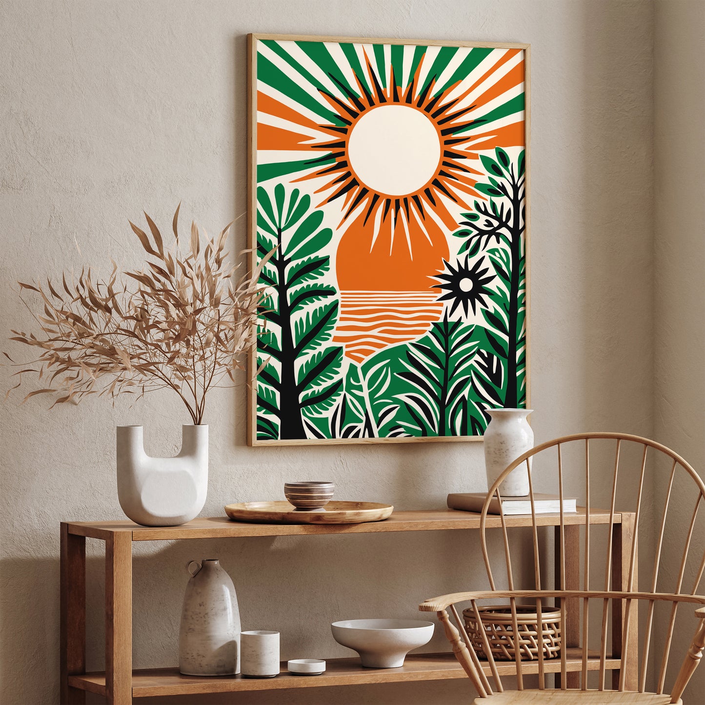 Farmhouse Sunshine Illustration Wall Art