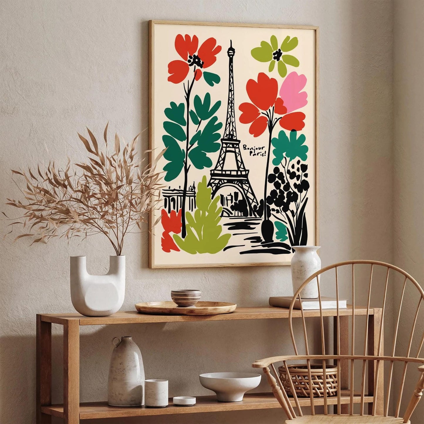 Bonjour Paris! Travel Eclectic Wall Art Print