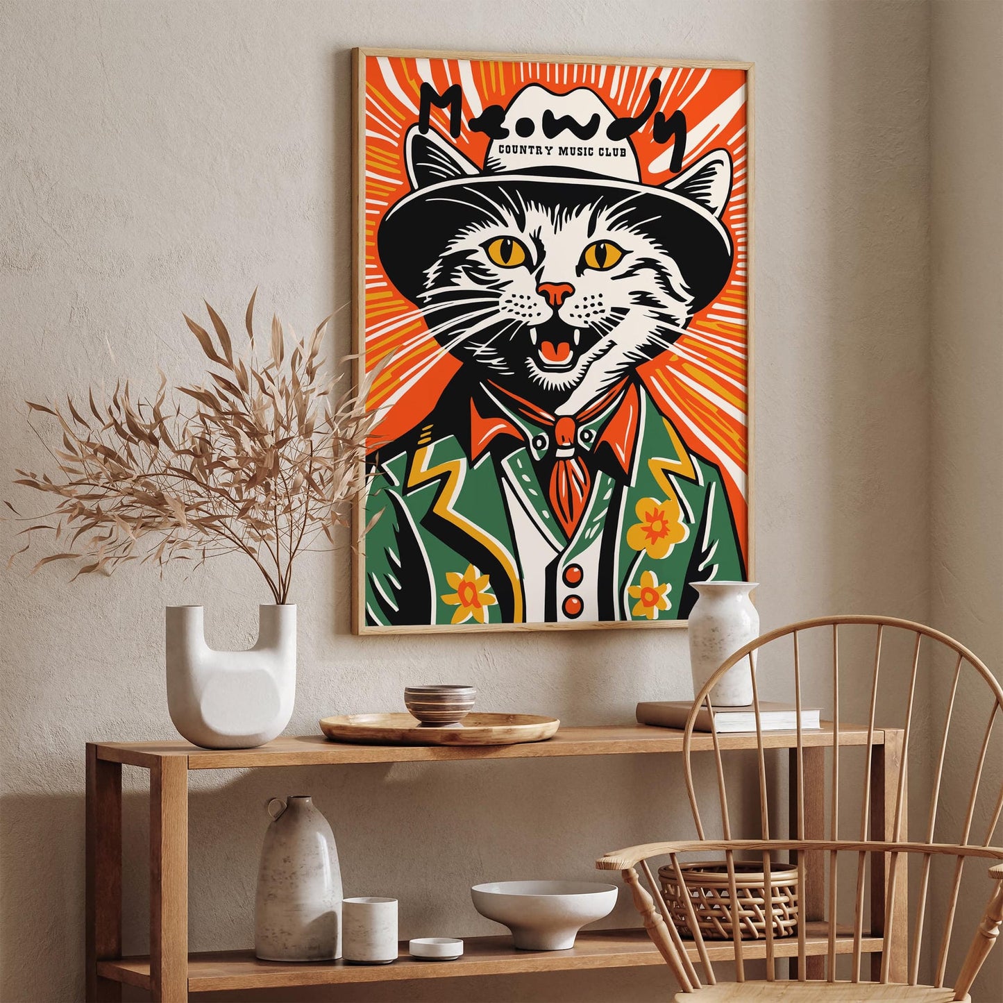 Meowdy Country Music Club Poster