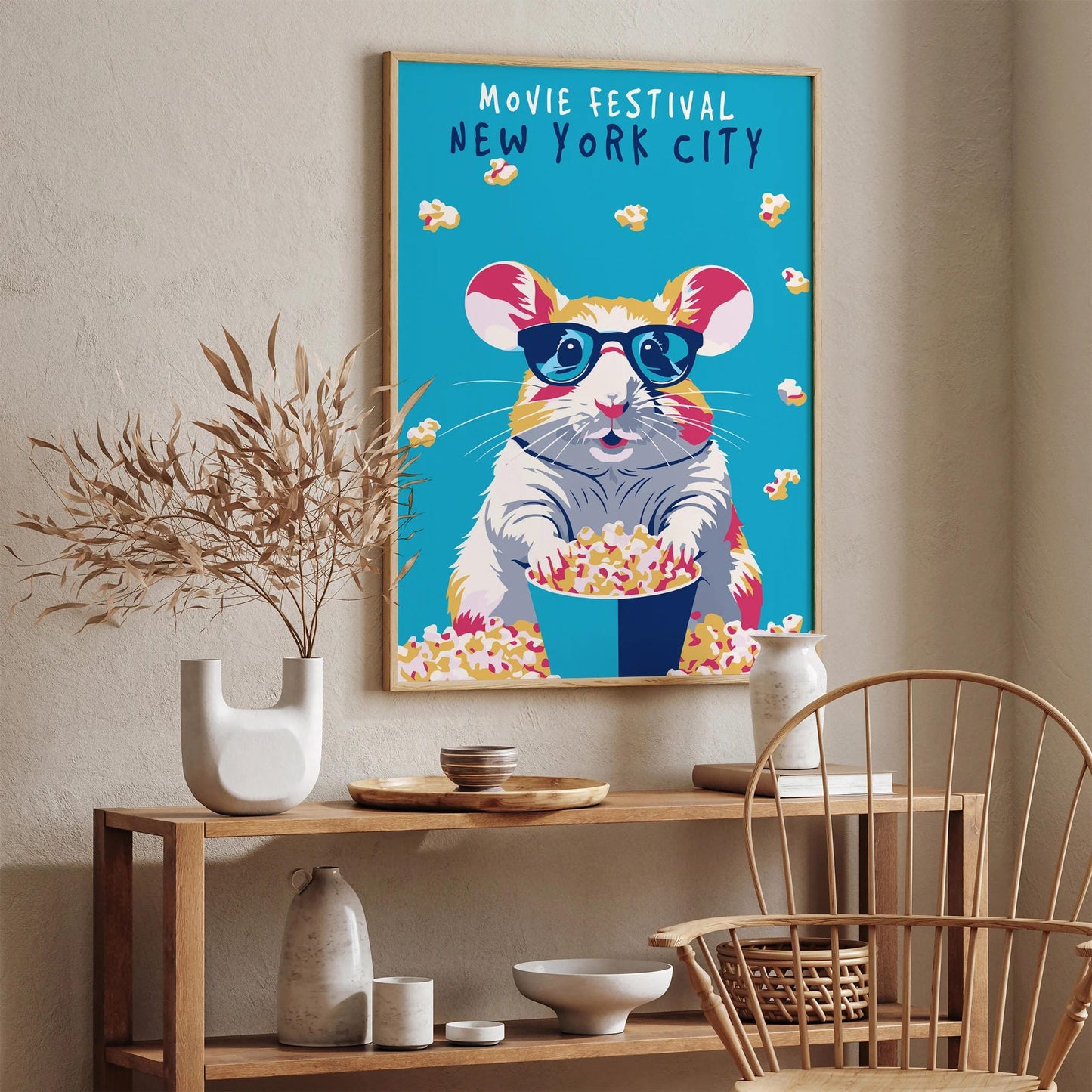 Movie Festival New York City Blue Poster