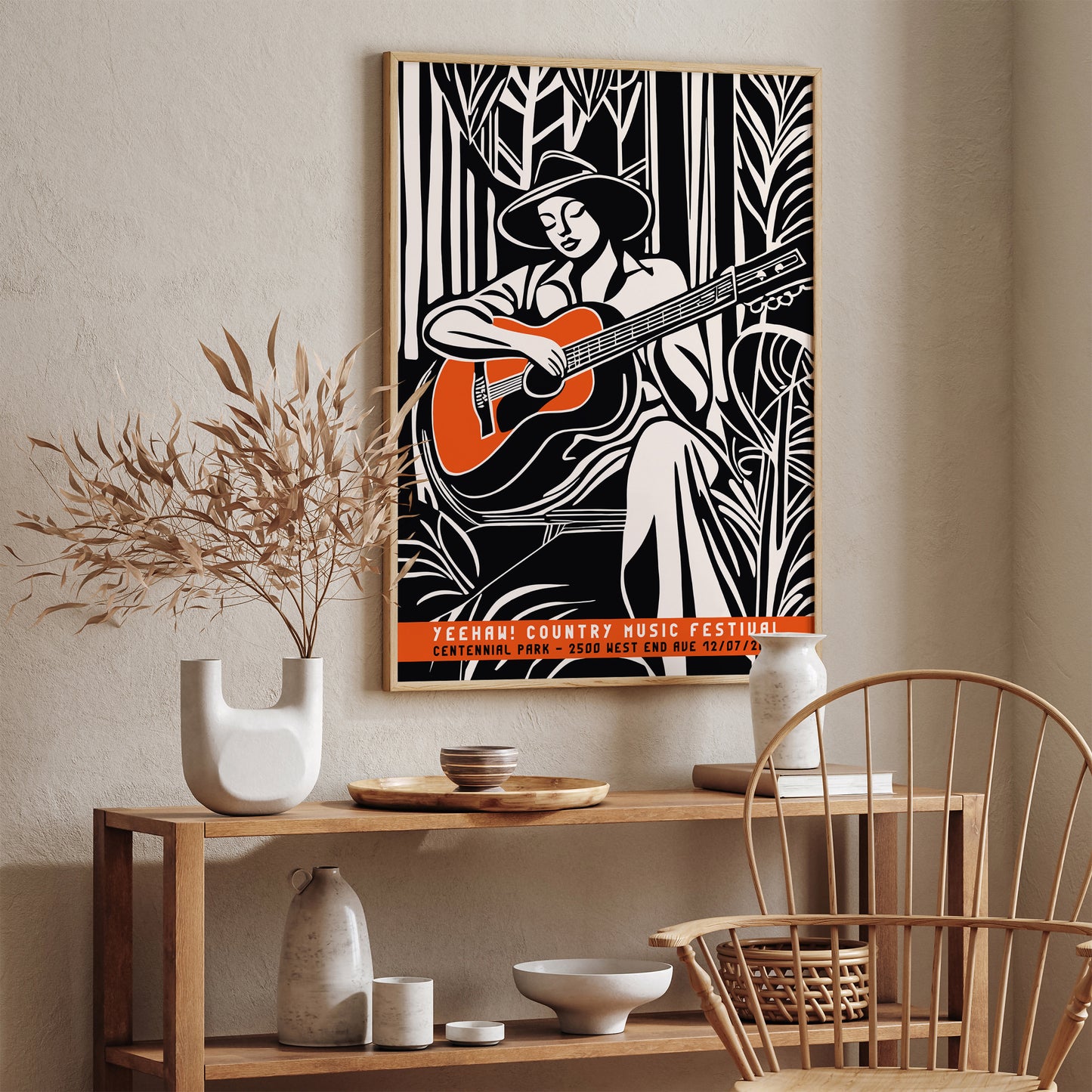 Country Music Festival Wall Art Print