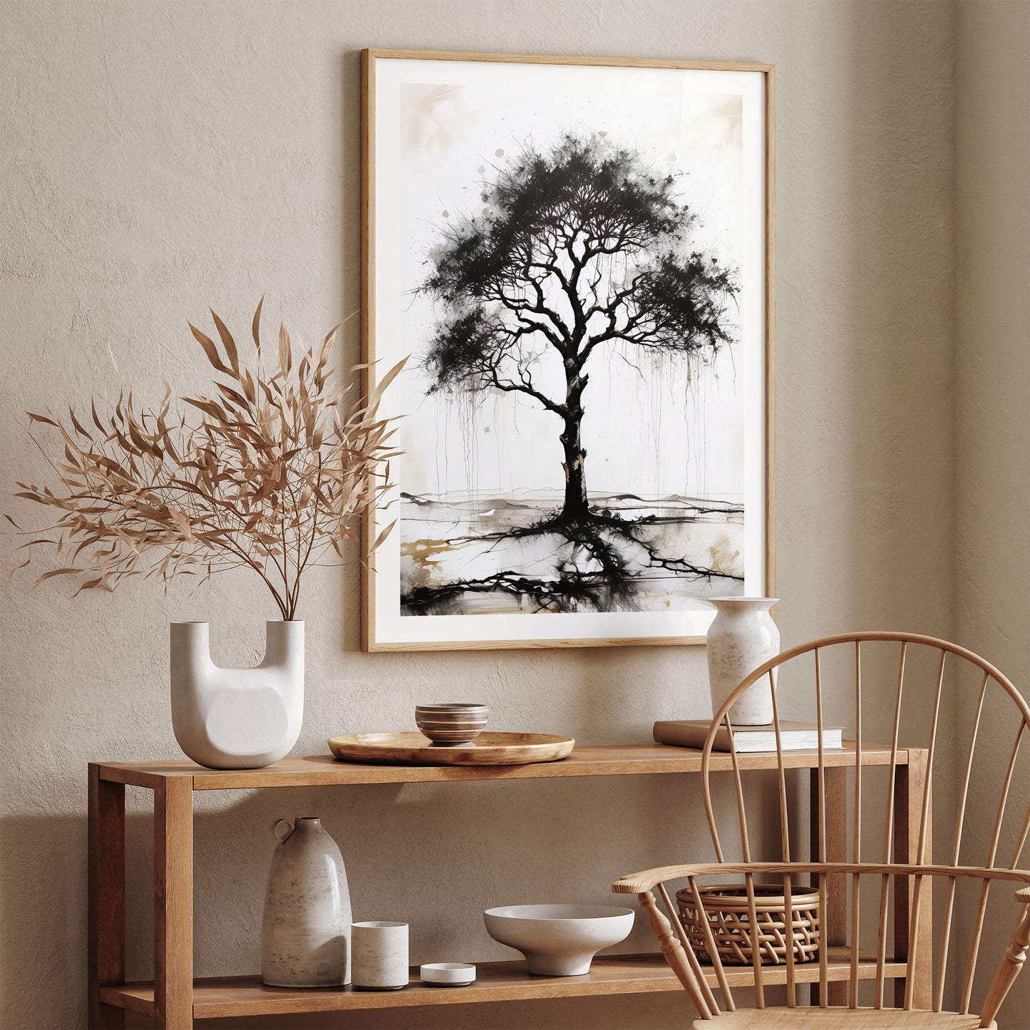 Mystical Tree Monochrome Wall Decor