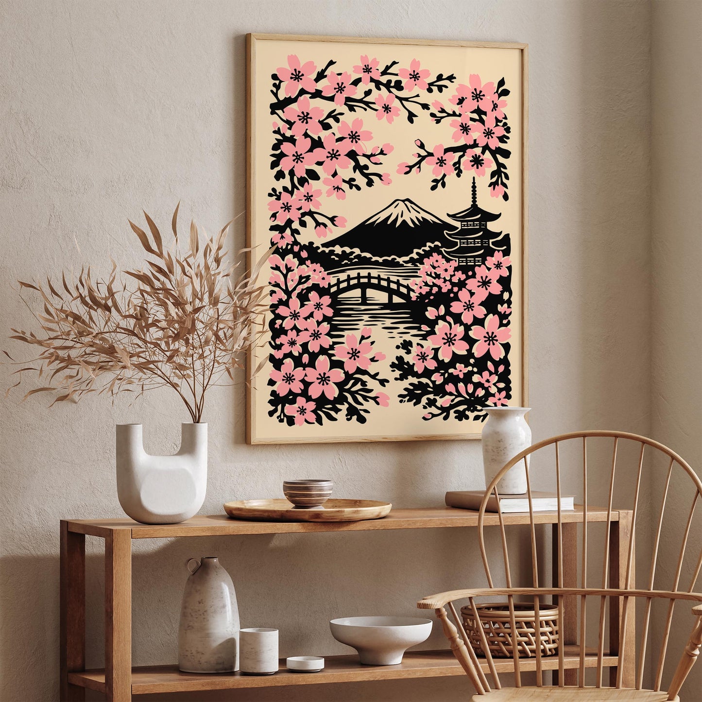 Japan Cherry Blossom Travel Poster