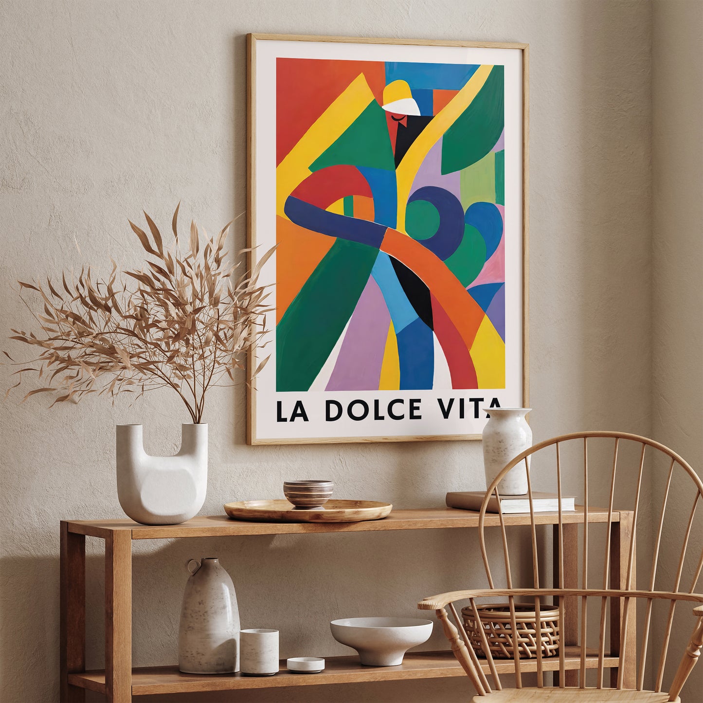 La Dolce Vita Colorful Italian Poster 2024
