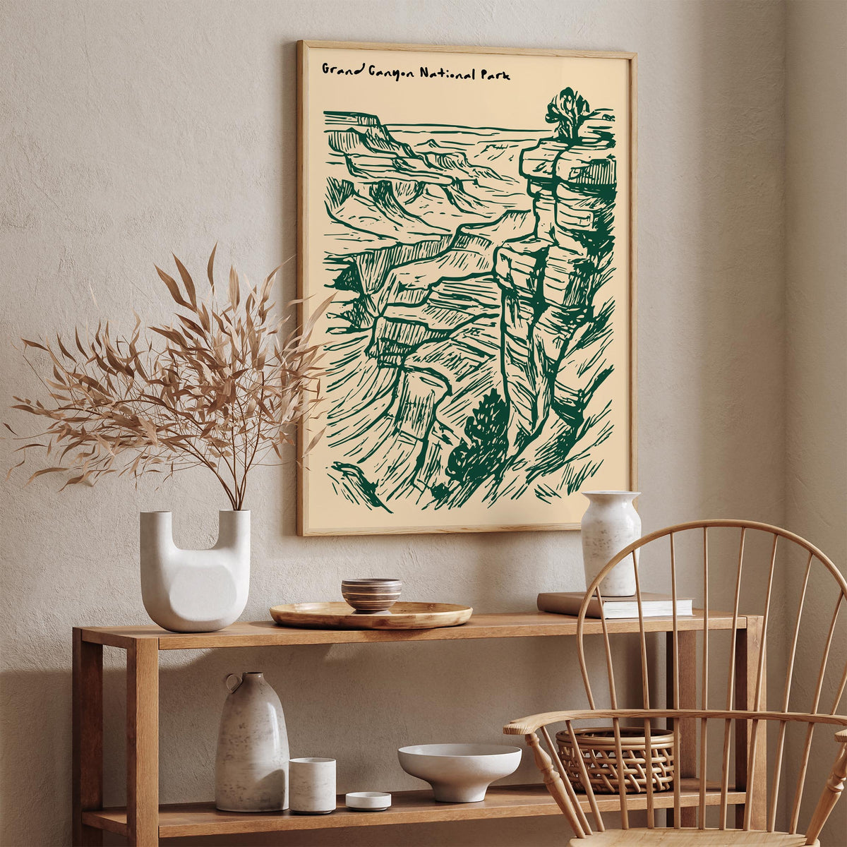 Grand Canyon Vintage National Park Art Poster