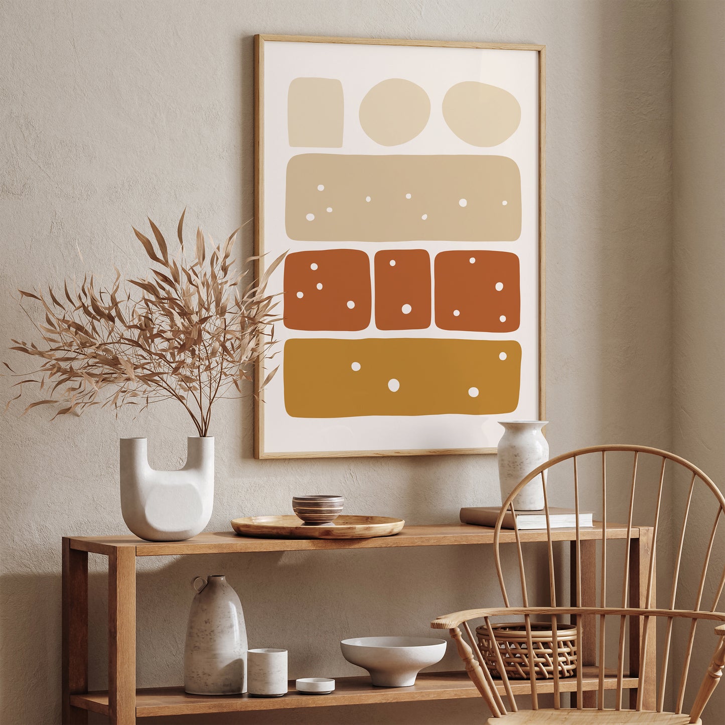 Boho Aesthetic Blocks Poster