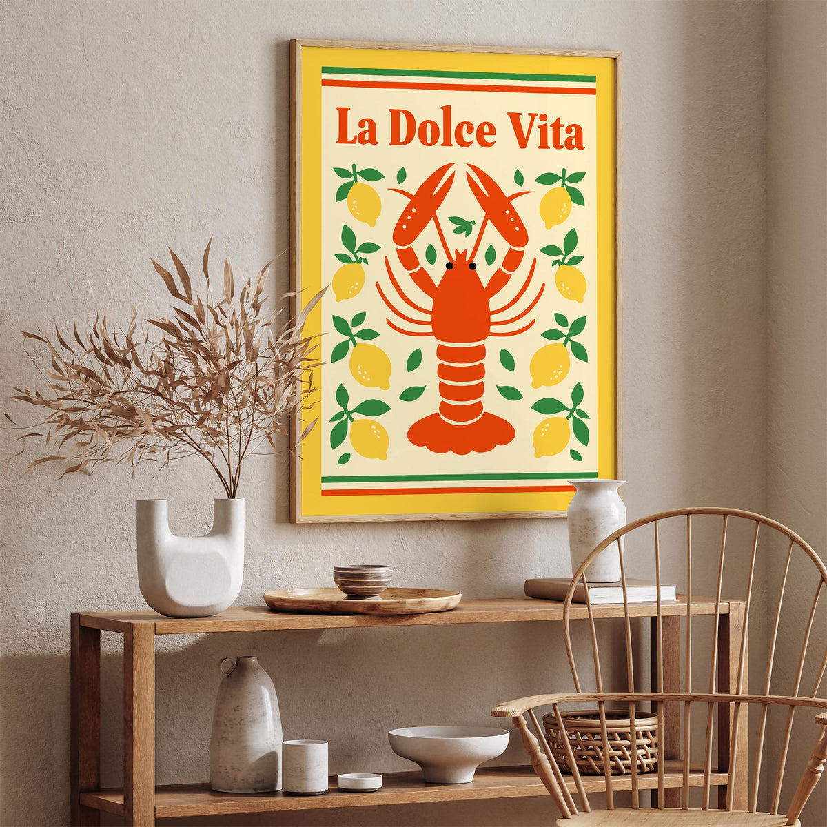 La Dolce Vita Lobster Poster