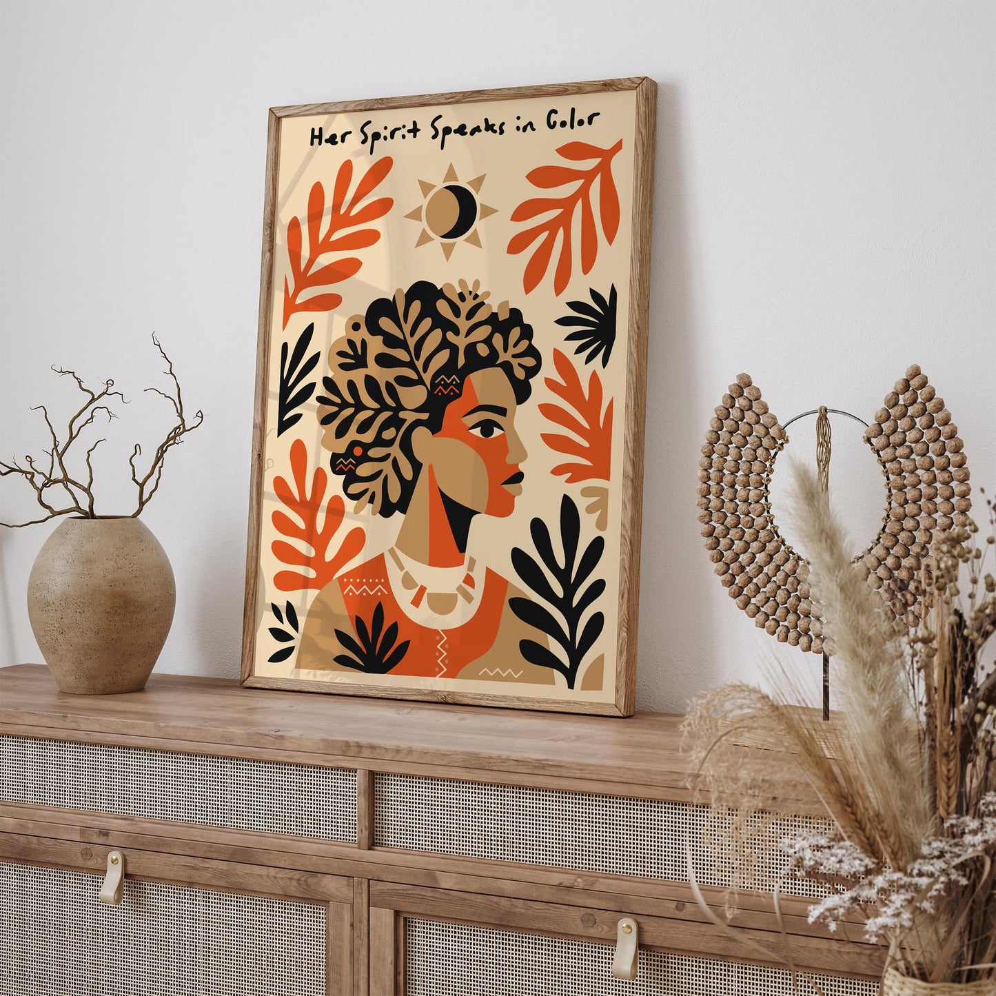 Afrohemian Woman Portrait Quote Poster