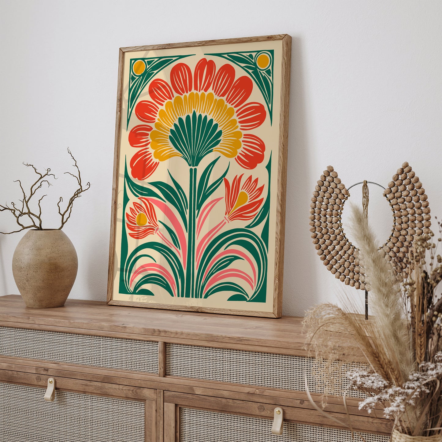 Hawaii Flower Bohemian Art Print