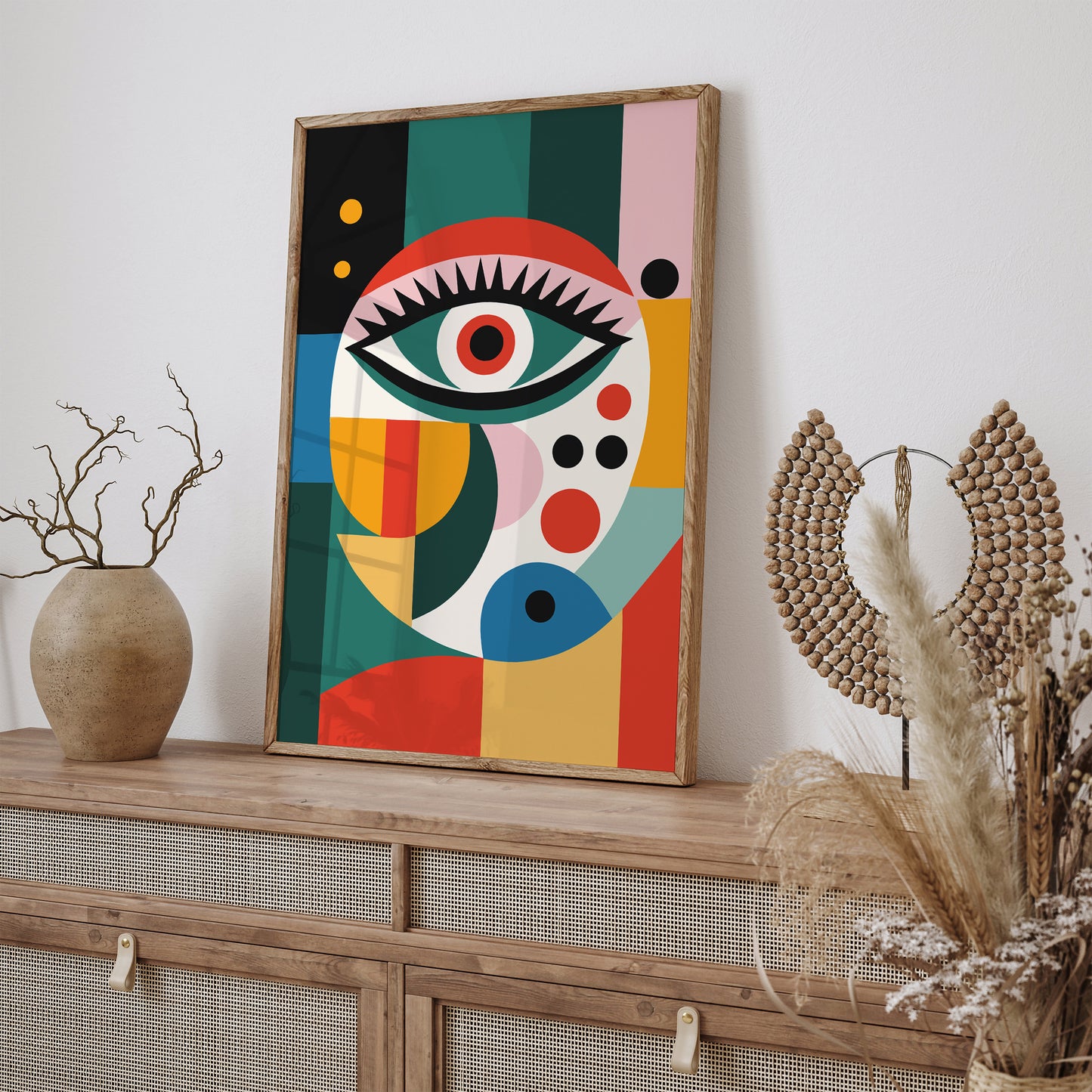 Colorful Geometric Eye Poster
