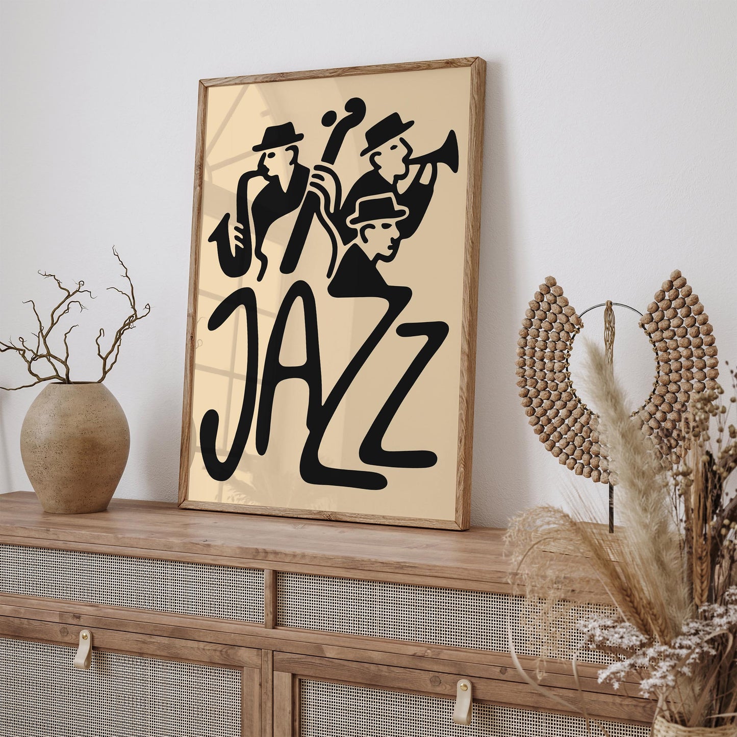 Jazz Music Poster - Retro Typography Wall Art