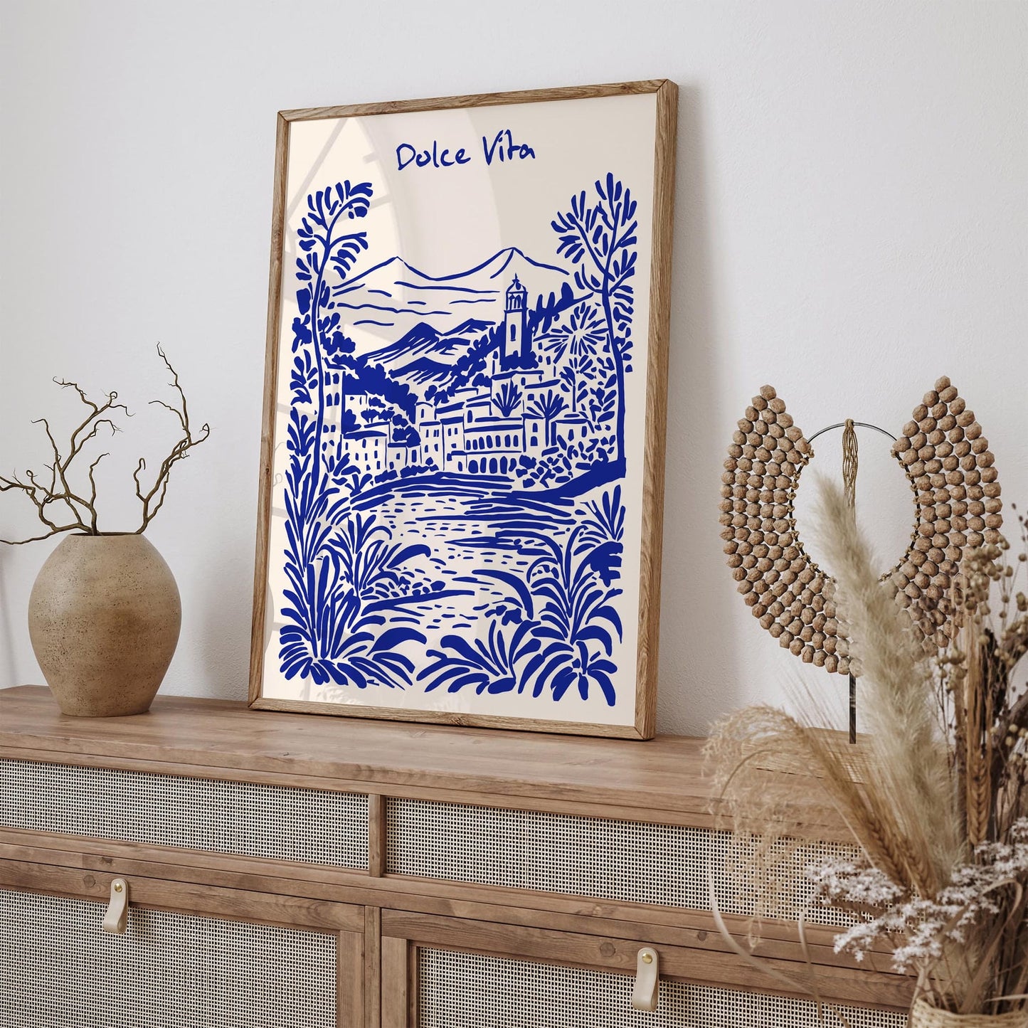 Blue Dolce Vita Landscape Poster 2025
